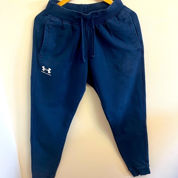 Under Armour Blue Joggers with Tapered Fit and Elastic Waistband - Picture 1 of 8